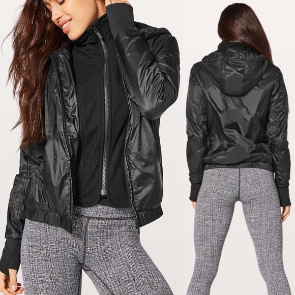 lululemon athletica | Jackets u0026 Coats | Lululemon Black Glyde Scuba Hoodie  Jacket Size 4 Fleece Dickies Included | Poshmark